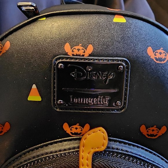 BNWT Stitch Pumpkin Halloween Loungefly Mini Backpack - Picture 2 of 8